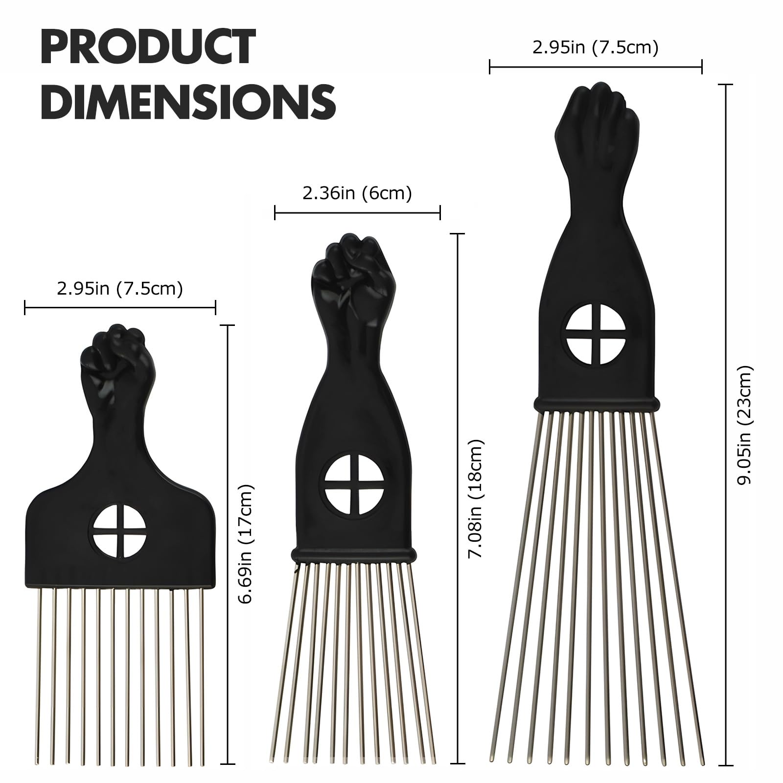 Kootinn rust-resistant stainless steel hair pick demonstrates durable performance