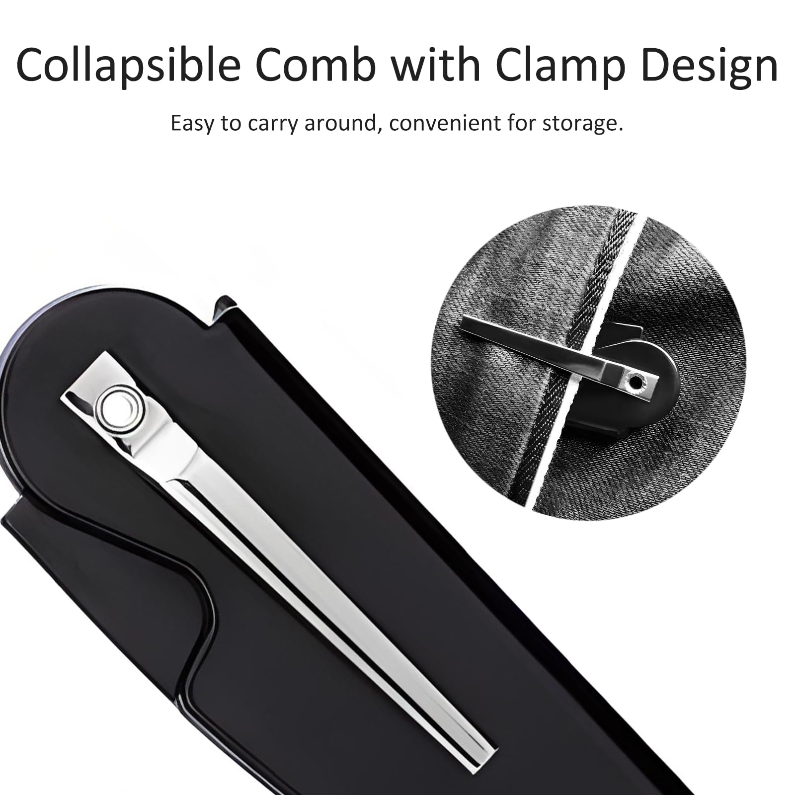 Travel friendly metal mustache comb for quick styling anywhere