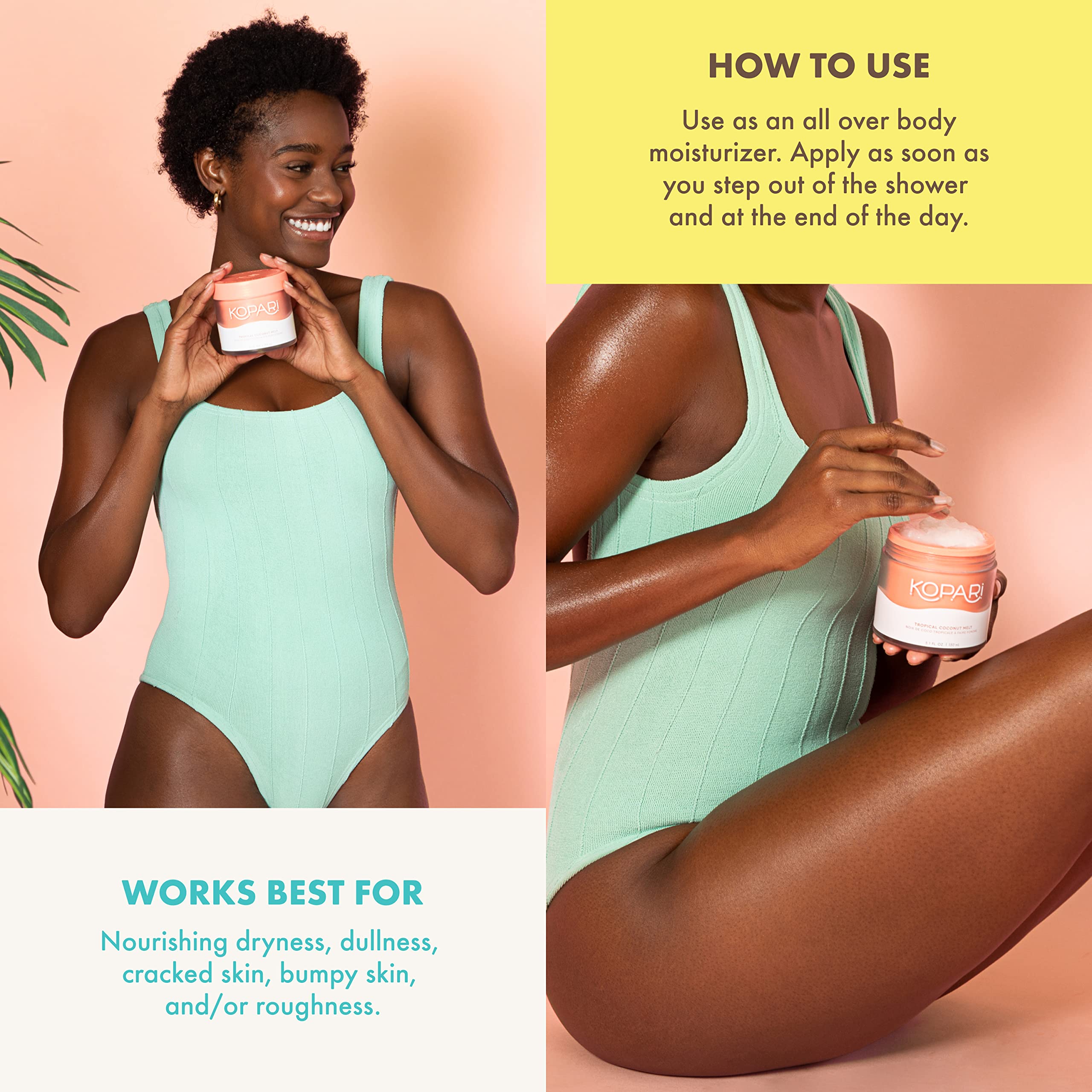 Kopari Bath boost coconut oil for a hydrating soak.