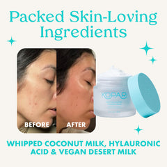 Kopari ceramides and hyaluronic acid swirl demonstrates deep moisture retention.