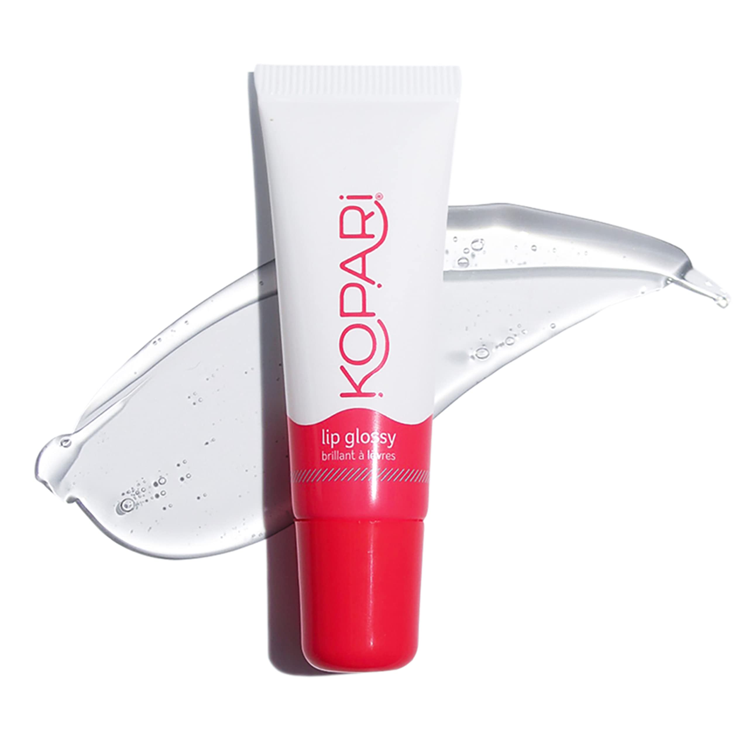 Kopari Coconut Lip Glossy clear tube for instant hydration and shine.