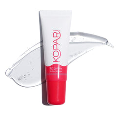 Kopari Coconut Lip Glossy clear tube for instant hydration and shine.