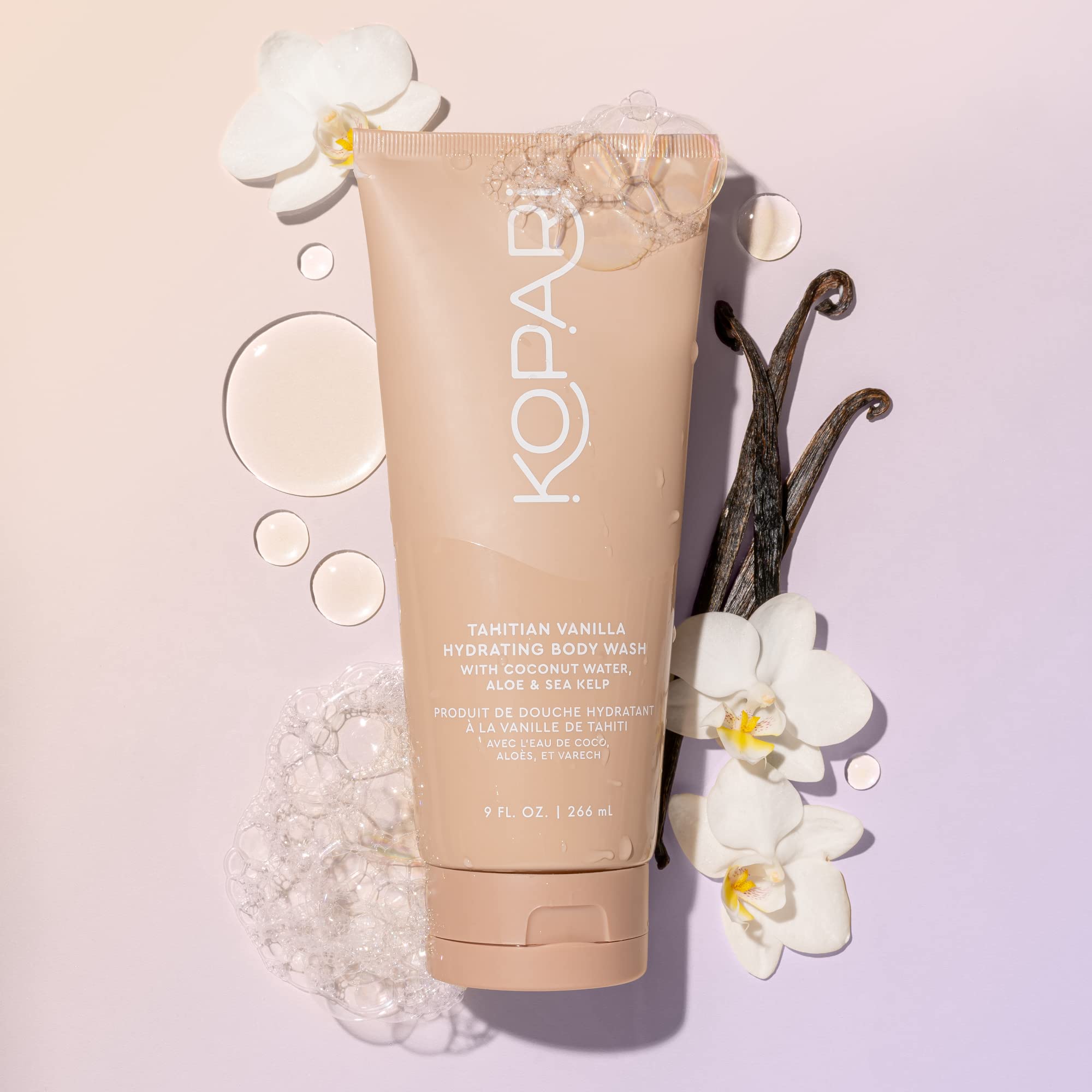 Kopari Tahitian Vanilla: envase de 9 oz para uso diario en la rutina