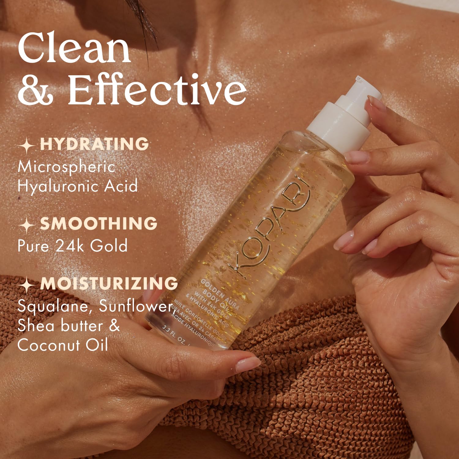 Kopari Golden Aura absorbed quickly, leaving a non-greasy finish.