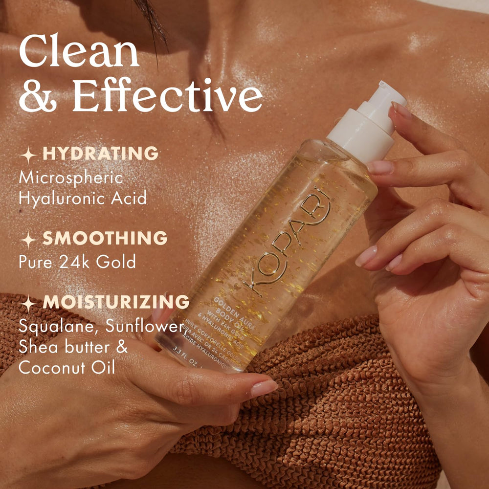 Kopari Golden Aura absorbed quickly, leaving a non-greasy finish.