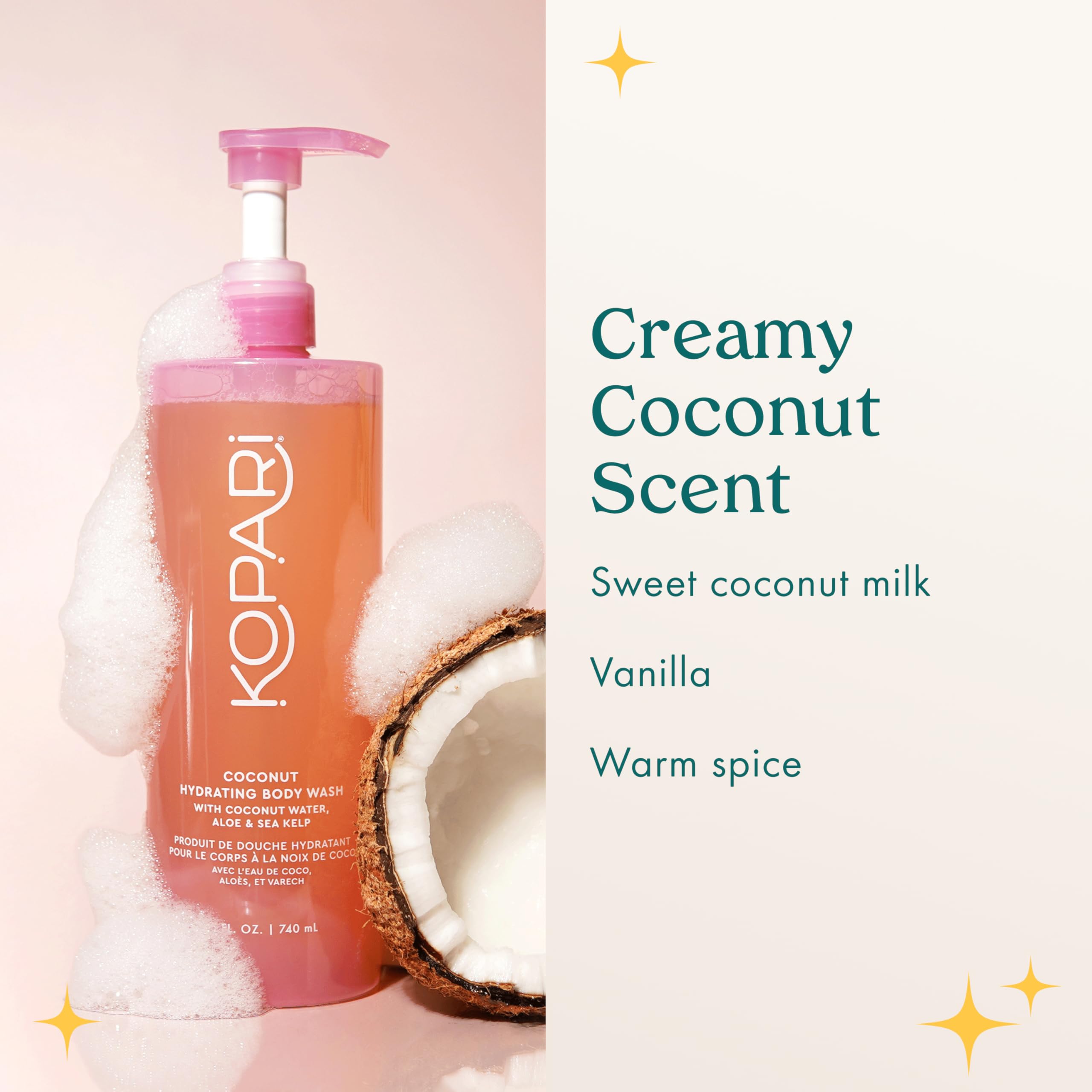 Kopari organic coconut water blend nourishes skin with lightweight moisture.
