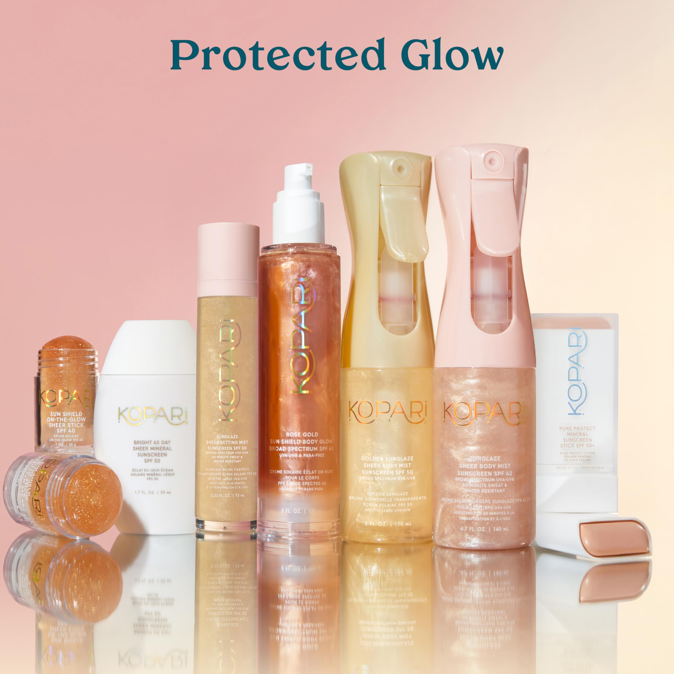 Kopari Sun Shield Body Glow coconut scent evokes tropical beach vibes.