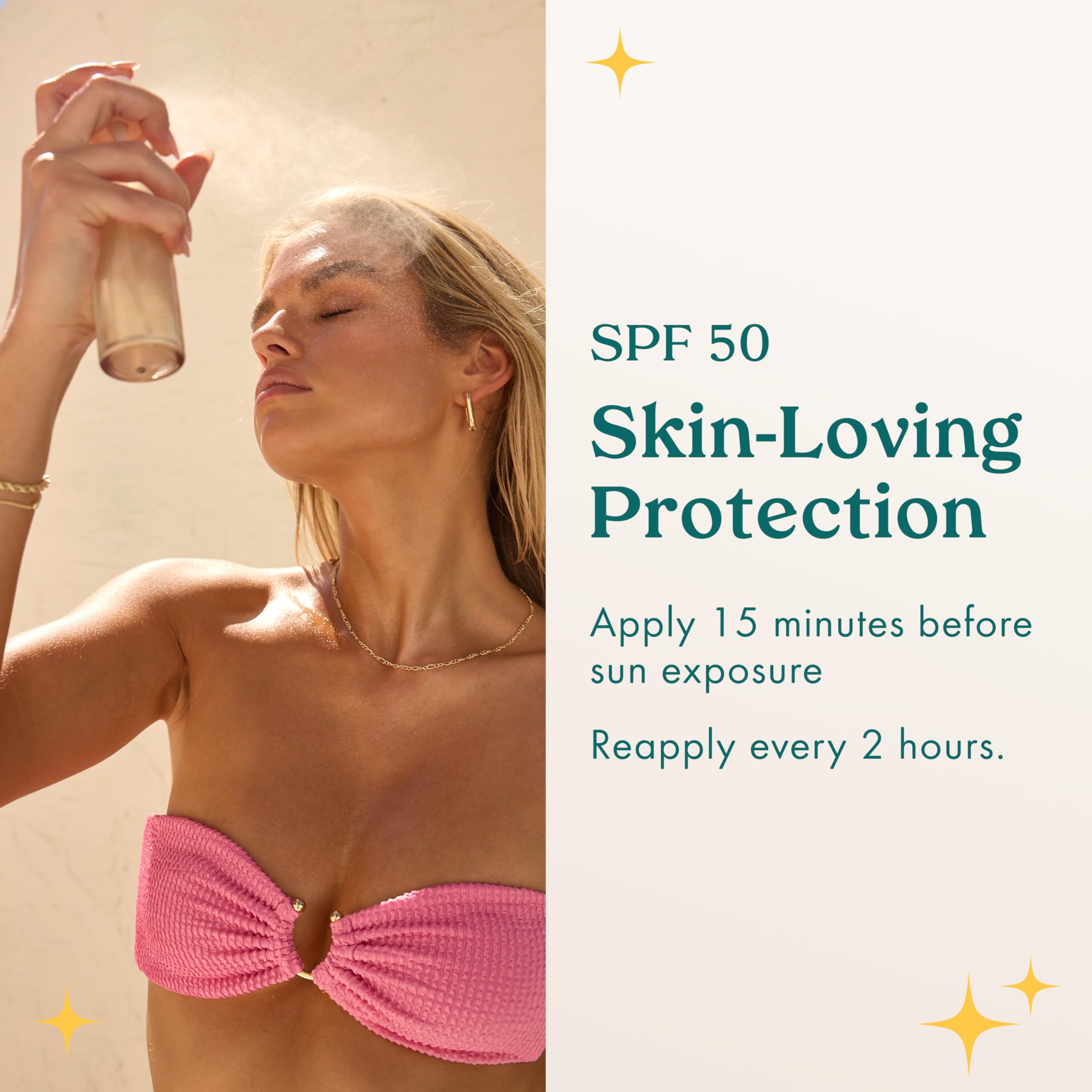 Kopari Sunglaze setting mist hydration with hyaluronic and polyglutamic acids.
