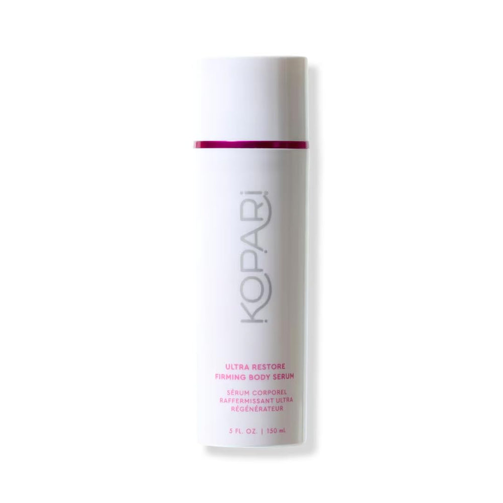 Kopari Ultra Restore firming bottle supports daily hydration.
