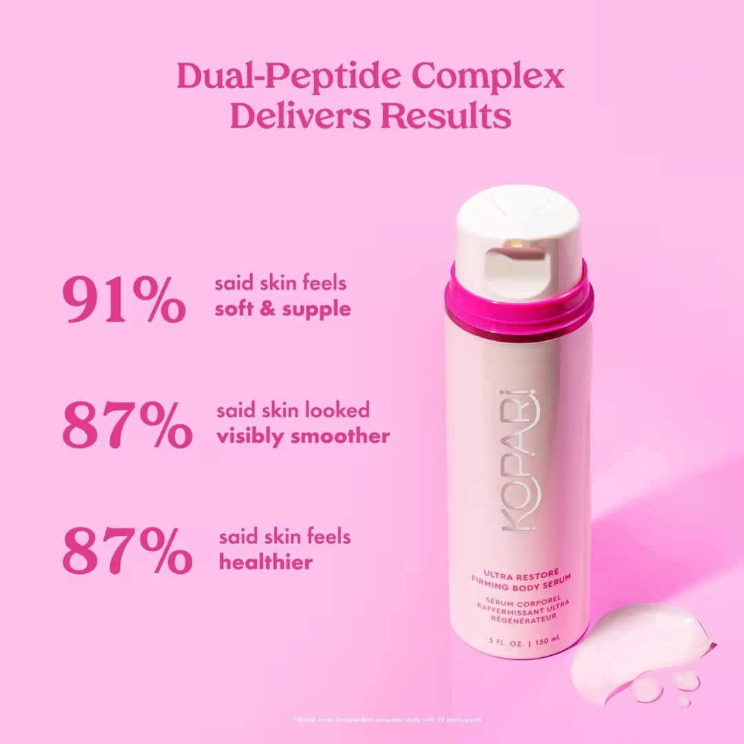 Kopari Ultra Restore application pump shows easy dispensing.