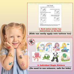 Kopokita easy-apply tattoos pre-cut for safe, mess-free use by children.
