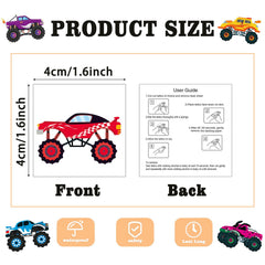 Kopokita monster truck tattoos are waterproof for swimming and active play.