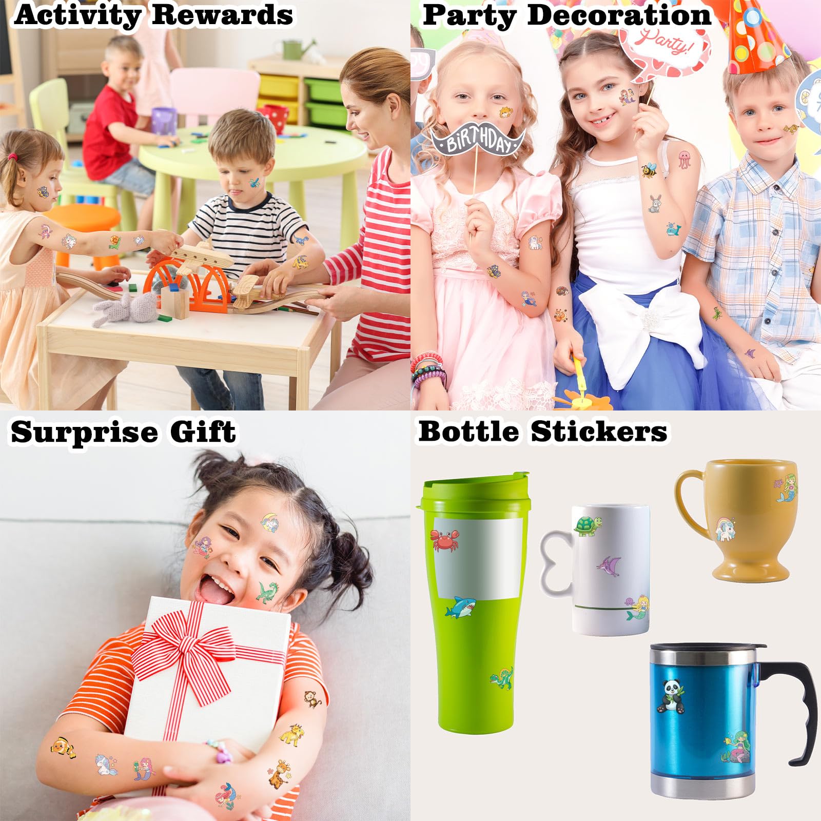 Kopokita party-favor tattoo pack adds excitement to gifts, loot bags, celebrations.