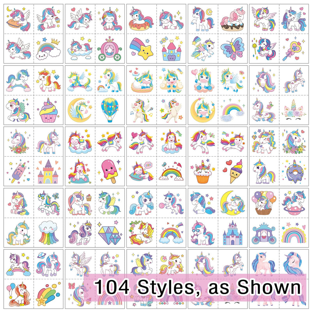 Kopokita unicorn tattoos with assorted patterns for creative wear