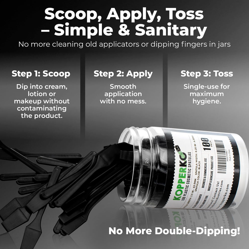 Kopperko face mask spatula applying product hygienically from a tube