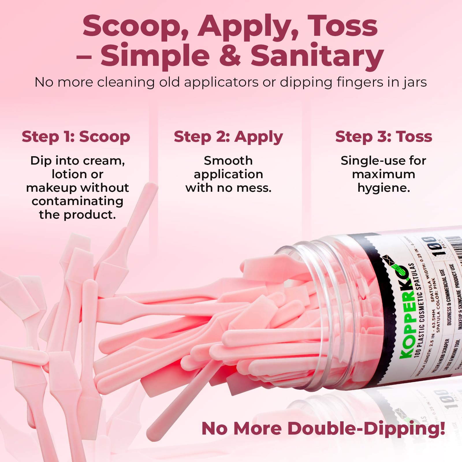 Kopperko lip balm spatula mini for smooth product access.
