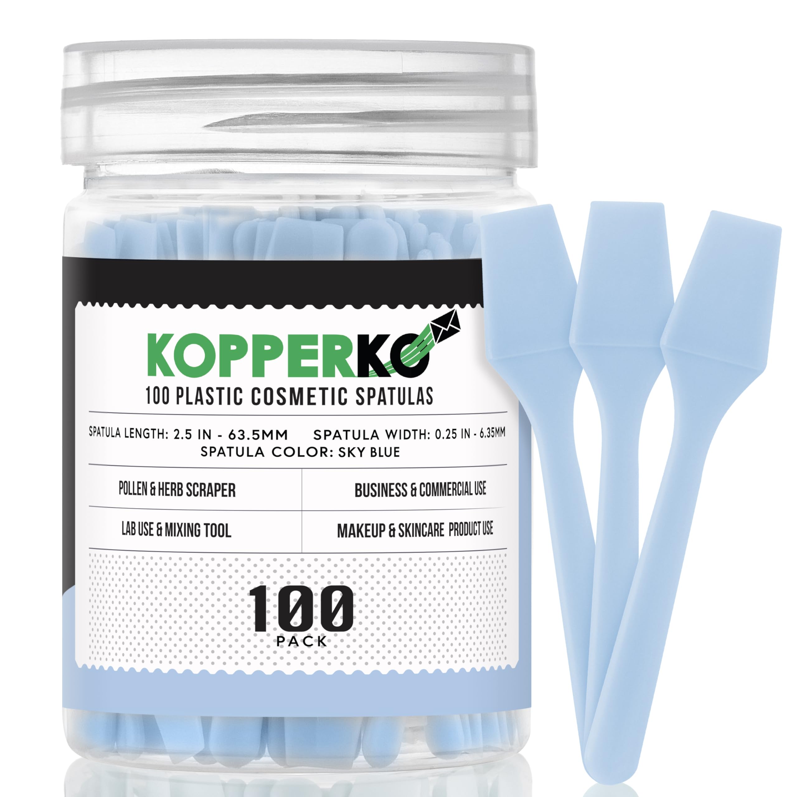 Kopperko Mini Spatula pack closeup for precise scooping and clean use