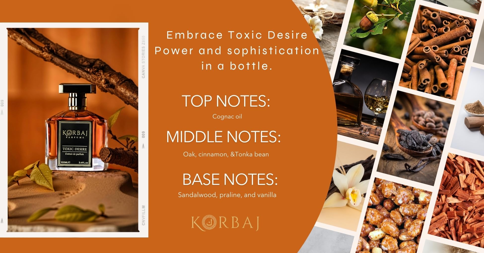 Cognac oil note in Toxic Desire adds warm opening for evening wear