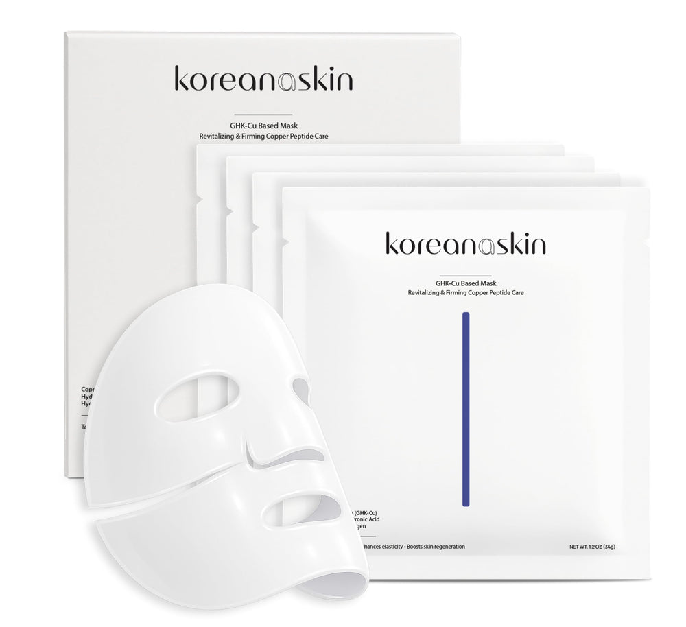 Koreana Skin GHK-Cu mask-application for smoother skin and scar fading.