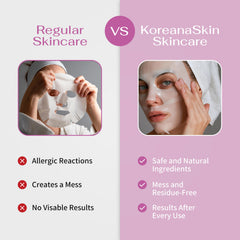 Koreana Skin hydrogel mask texture close-up showing smooth absorption.