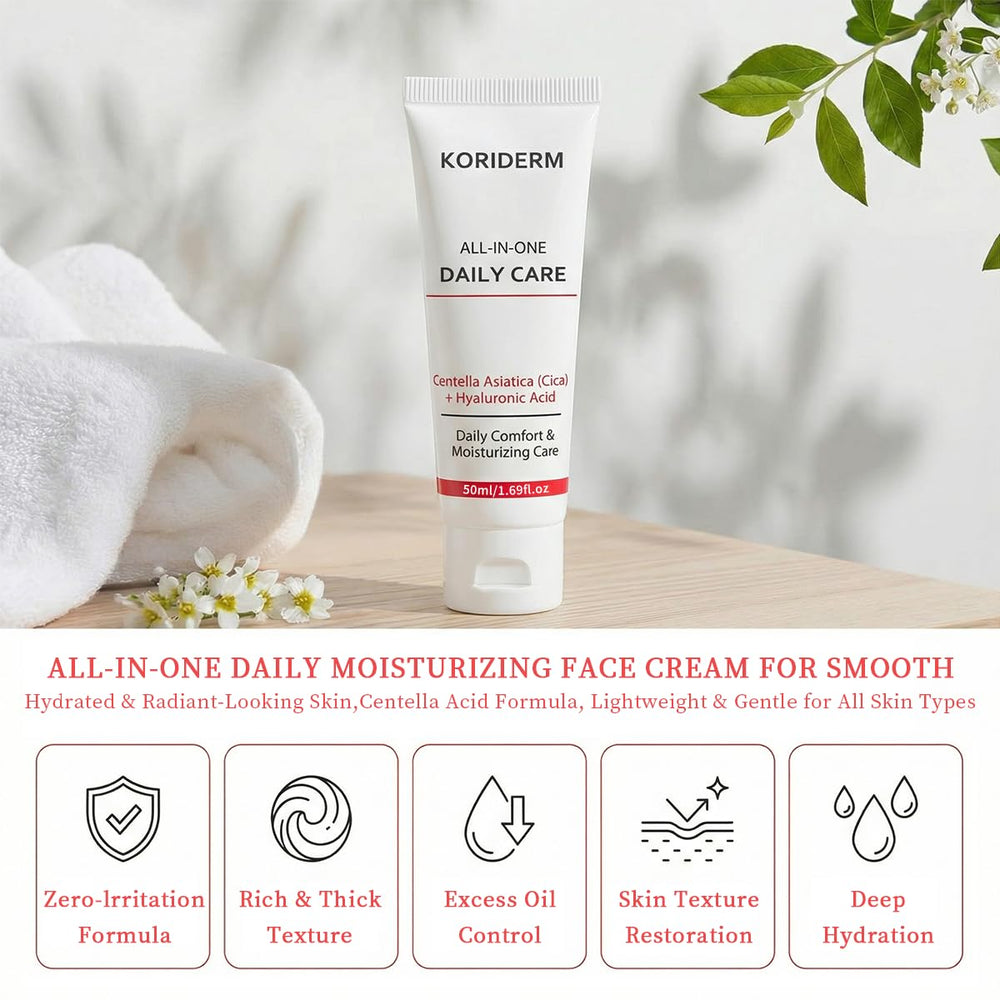 KoridermCream cream texture swatch showing light, quick absorption.