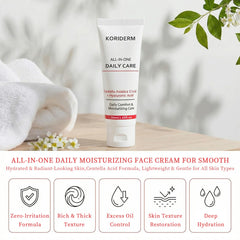 KoridermCream cream texture swatch showing light, quick absorption.