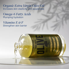 KORRES Olive Oil applied to hair ends to reduce dryness and frizz.