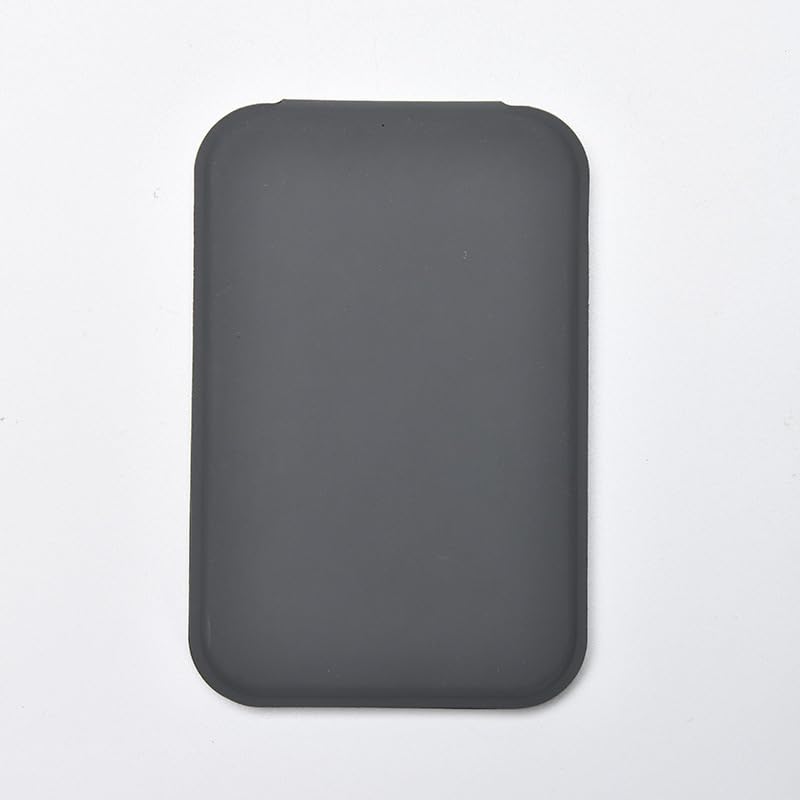 korutomi pocket mirror closed gray with PU cover, ideal for on-the-go touch-ups.