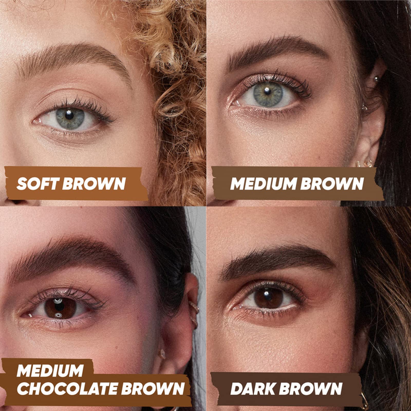 Kosas Brow Pop longwear formula resists smudging and fading.