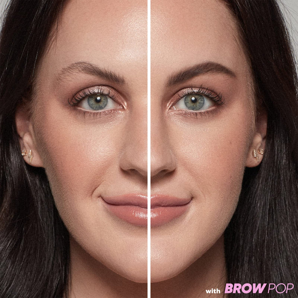 Kosas Brow Pop built-in spoolie blends for a seamless finish.