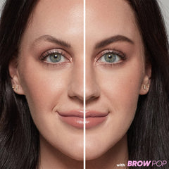 Kosas Brow Pop built-in spoolie blends for a seamless finish.
