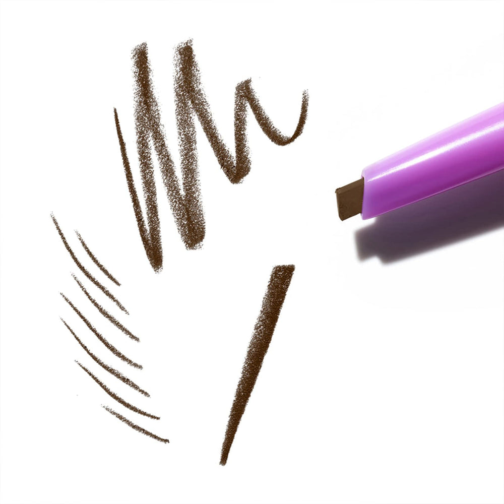 Kosas Brow Pop thin side shapes with precise, feathered strokes.