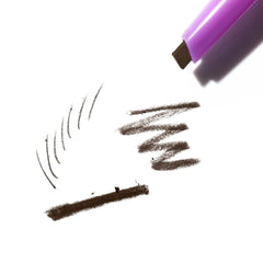 Kosas Brow Pop thin side creates hair-like, feathered strokes.