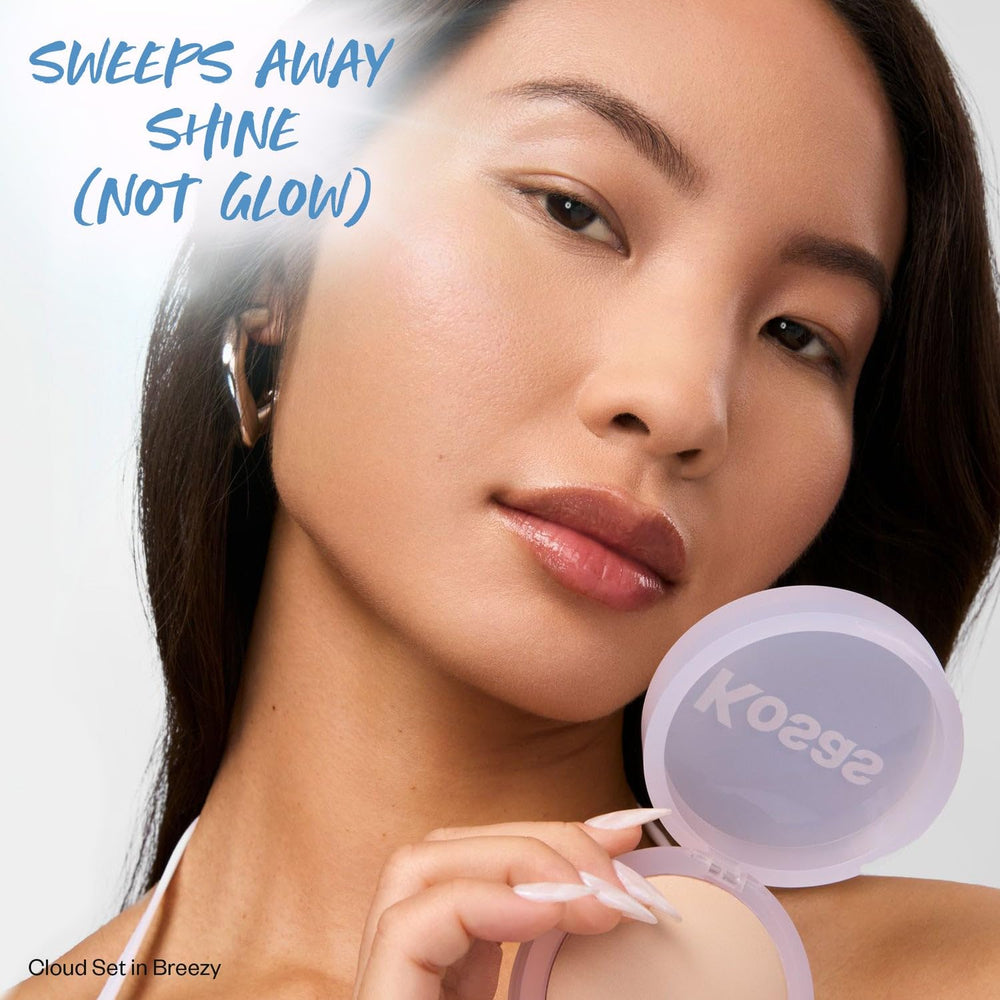 Kosas Cloud Set Breezy powder close-up reveals ultra-light texture
