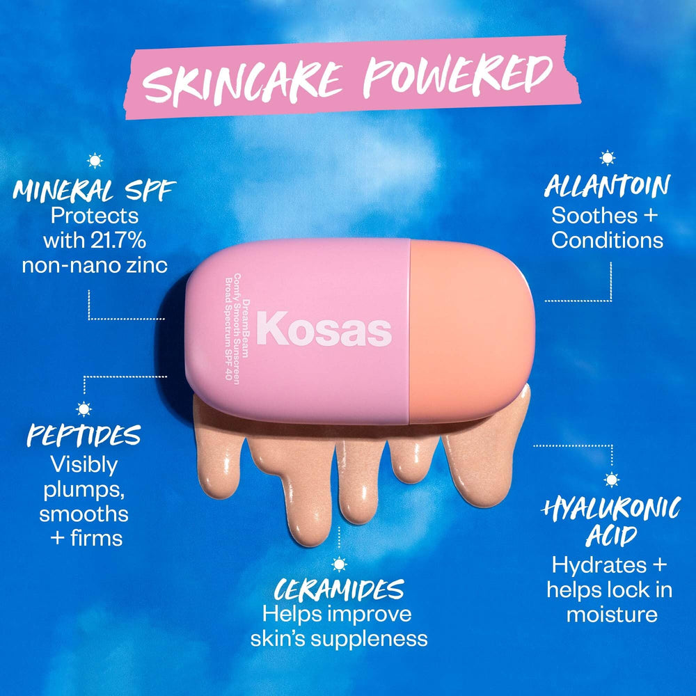Kosas DreamBeam demonstrates water-resistant protection for outdoor wear.