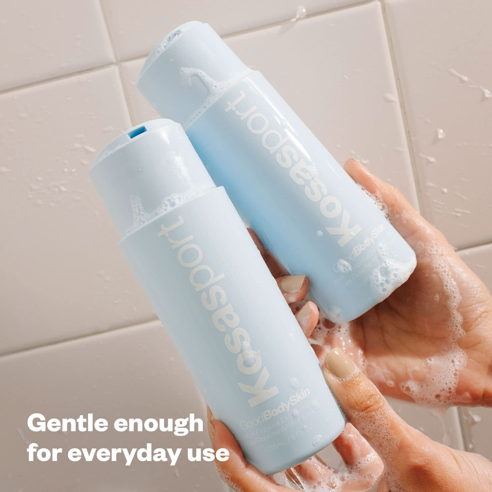 Kosas Kosasport Good Body Skin, uso diario recomendado para piel corporal suave y limpia.
