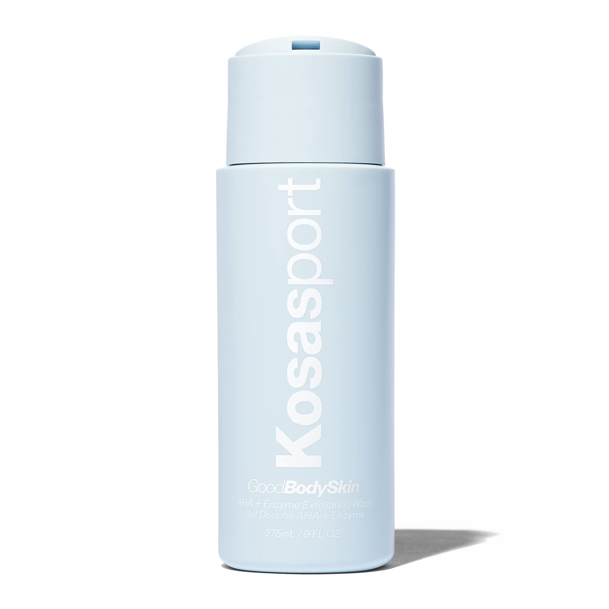Kosas Kosasport Good Body Skin, gel exfoliante en botella, suaviza poros y textura.