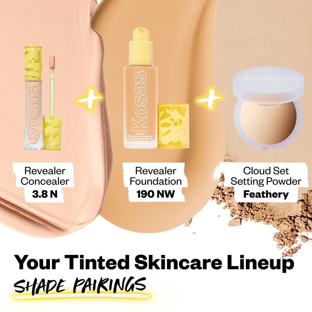 Kosas Revealer Concealer features caffeine and pink algae for luminosity.