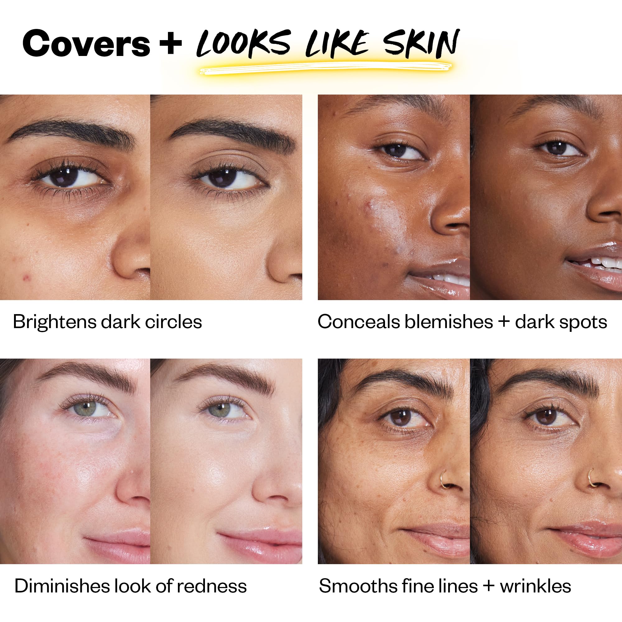 Kosas Revealer Concealer on the face for precise spot concealment and a natural finish