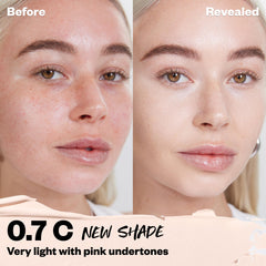 Kosas Revealer Concealer texture with hyaluronic acid for hydrated, smooth skin.
