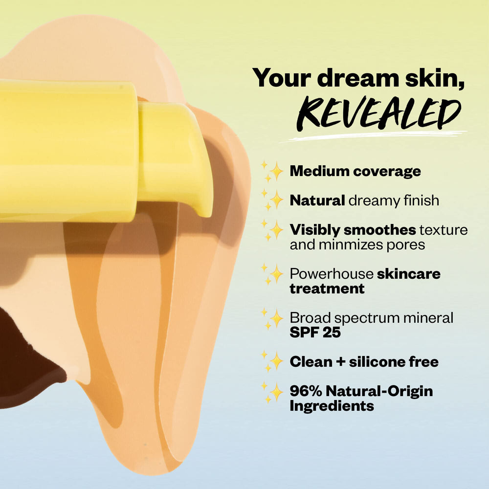 SPF 25 mineral protection label on Kosas Revealer for daily sun support.