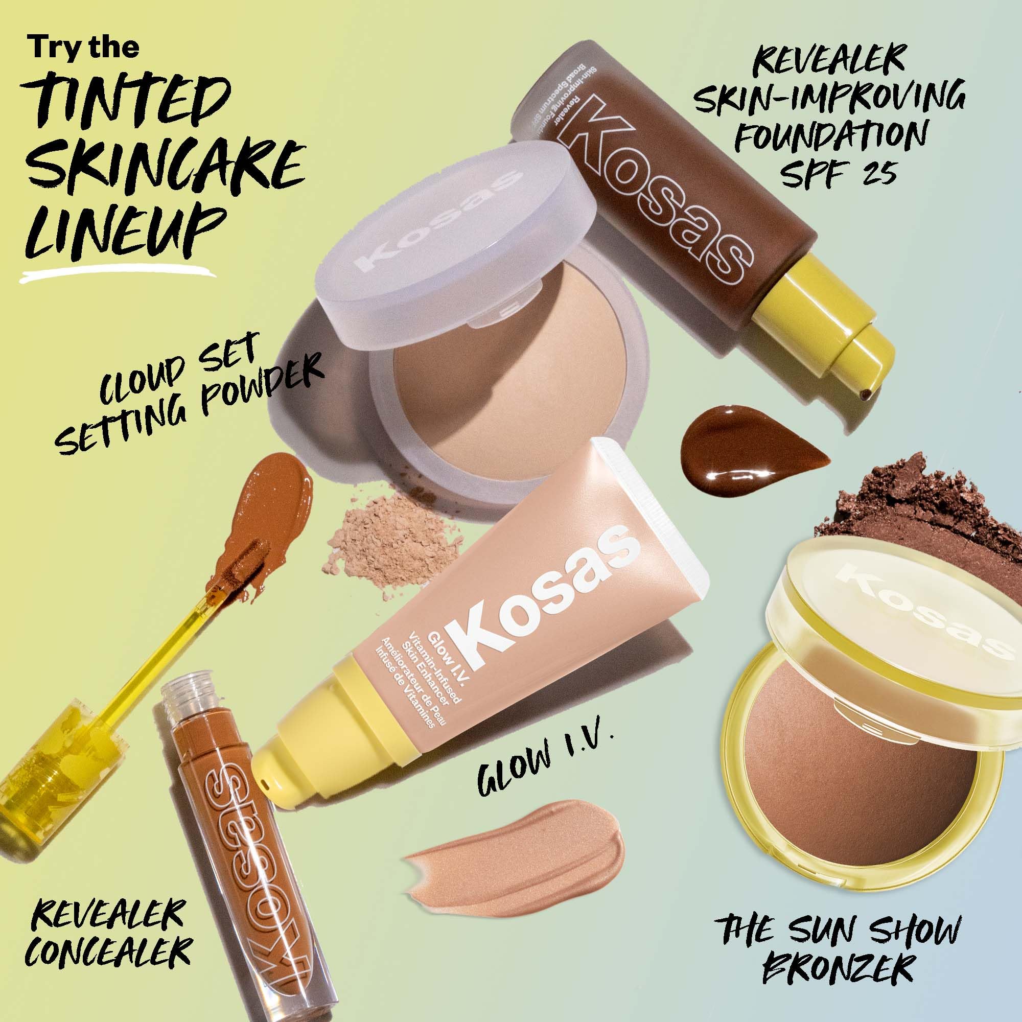 Kosas Sun Show Glowy Warmth creamy mousse texture on skin