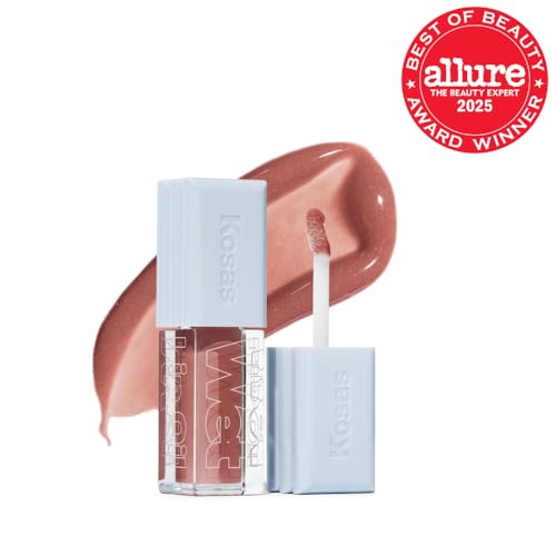 Kosas Wet Lip Oil Gloss doe-foot application for smooth, easy lip color.