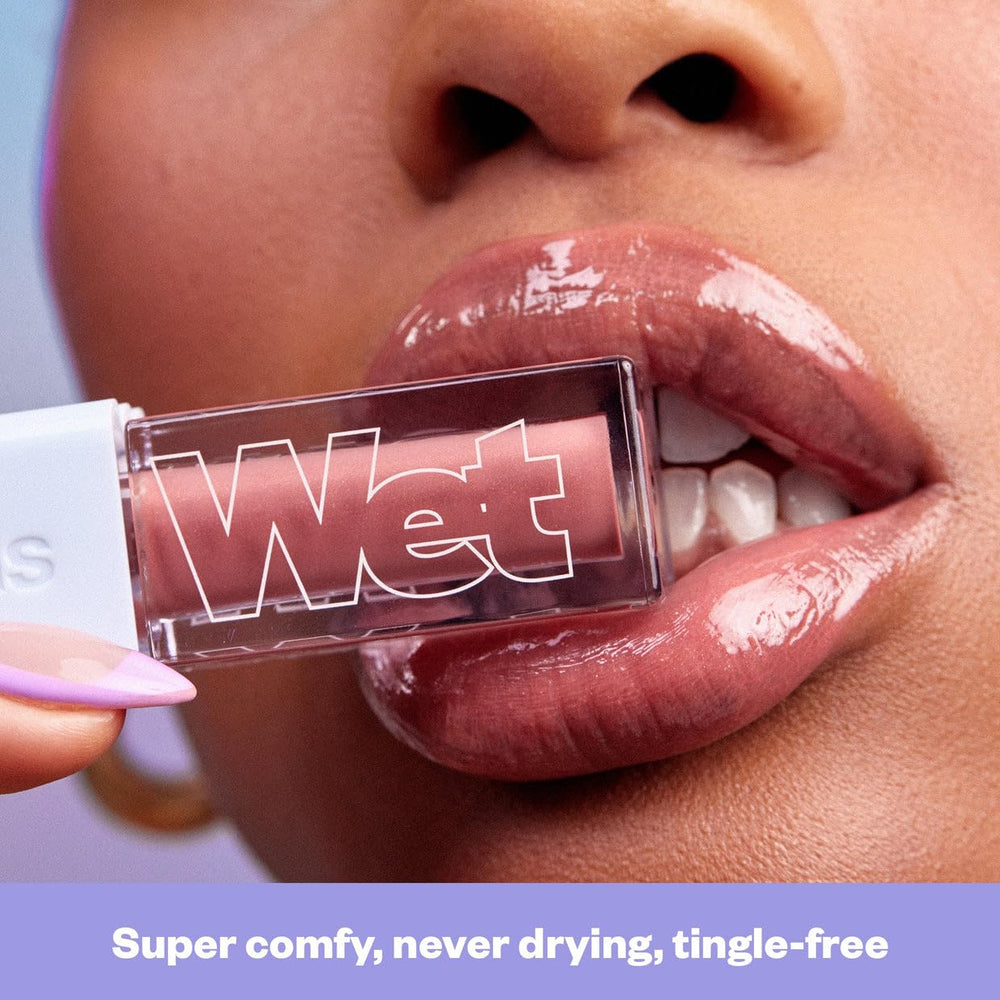 Kosas Wet Lip Oil Gloss hyaluronic-acid illustration highlighting hydration.