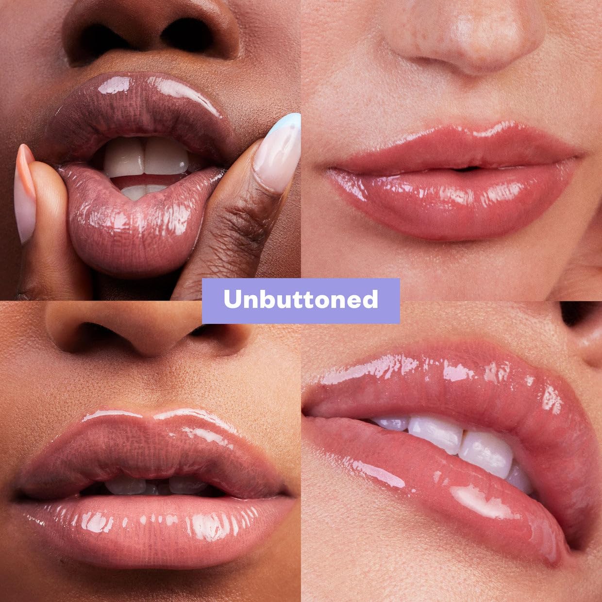 Kosas Wet Lip Oil Gloss swirl texture with a glossy, hydrated finish.