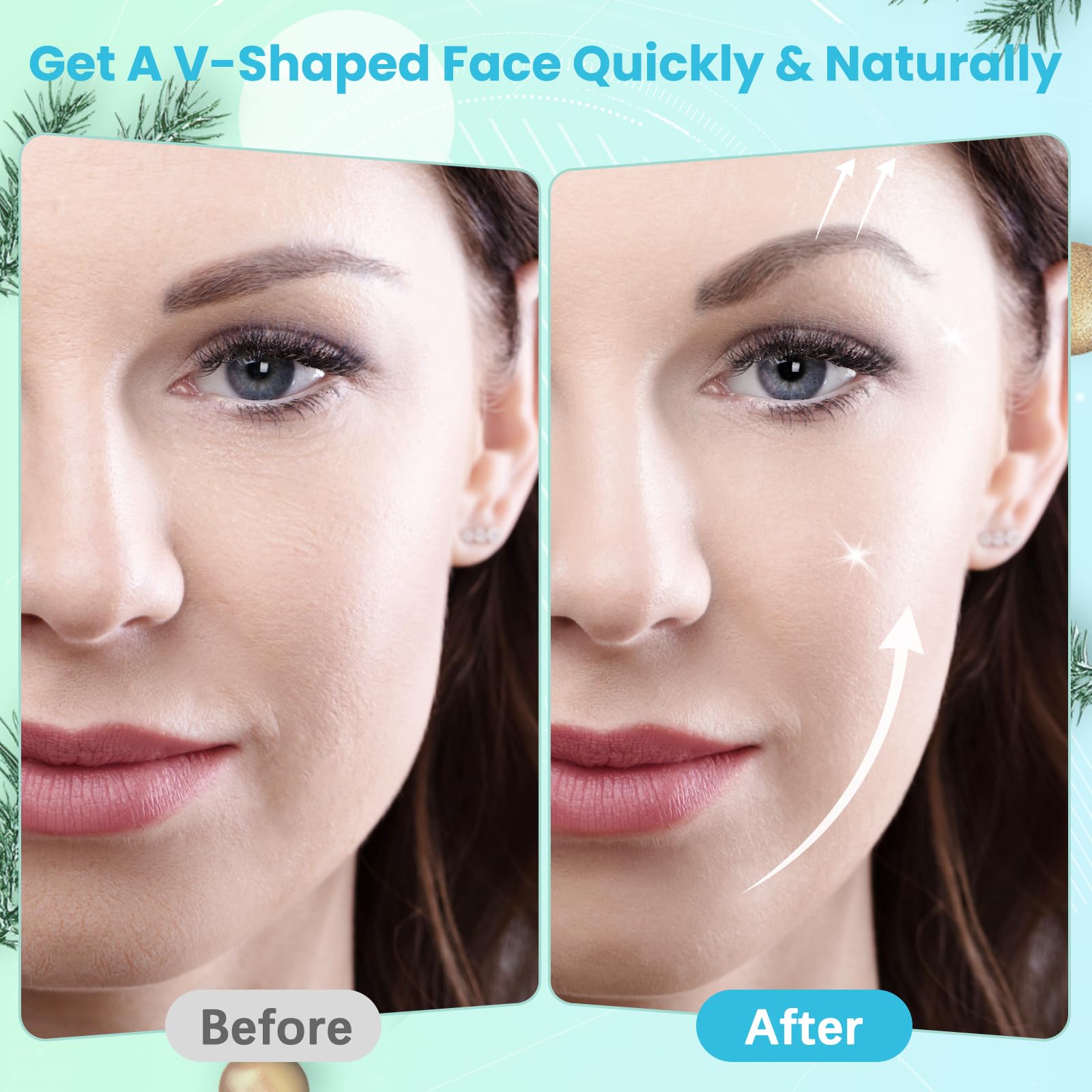 KOSOBO Cinta elevadora facial, efecto invisible al usar maquillaje