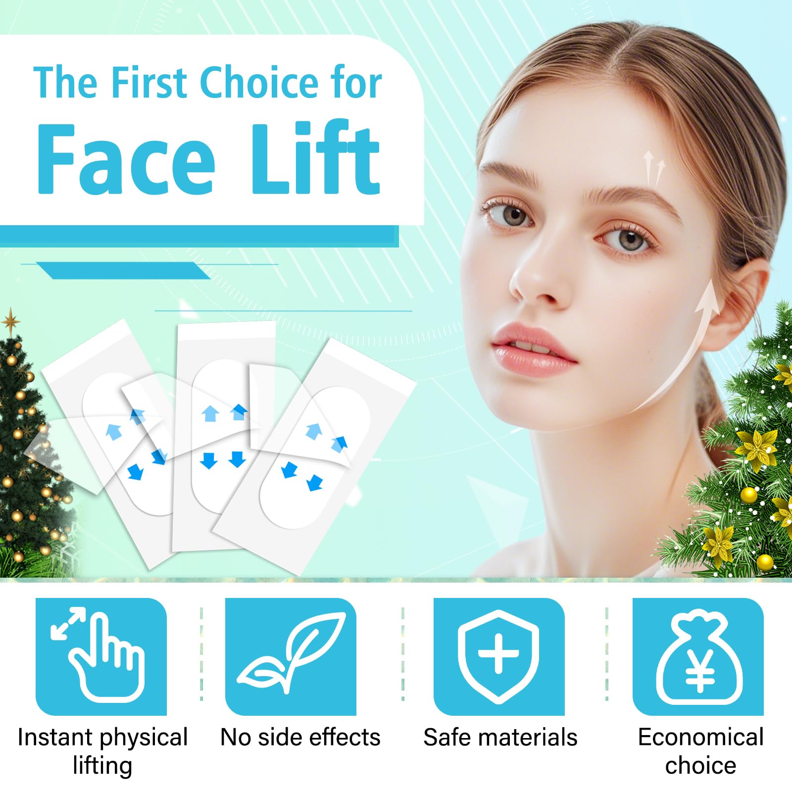 KOSOBO Cinta elevadora facial, líneas de sonrisa suavizadas para selfies brillantes