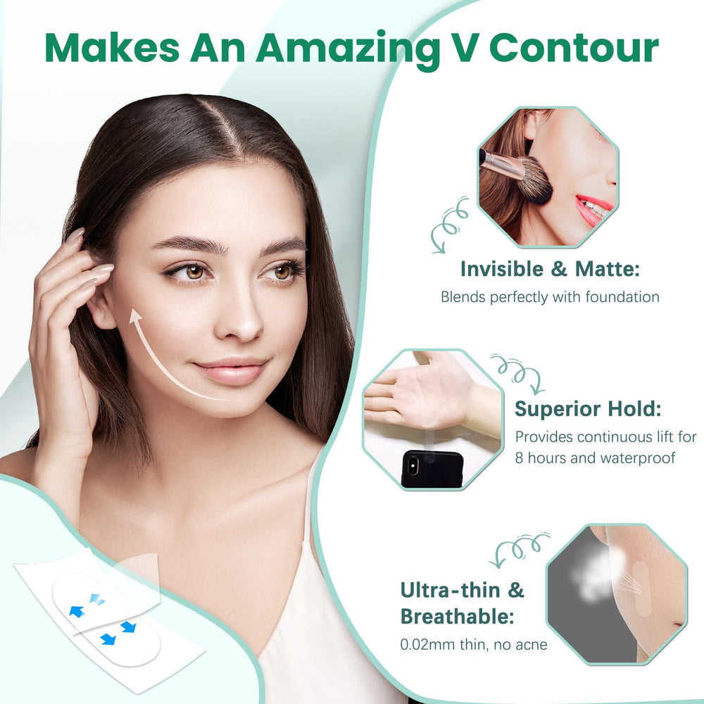 Kosobo cinta levantadora invisible para contorno facial, fijación suave durante todo el día.