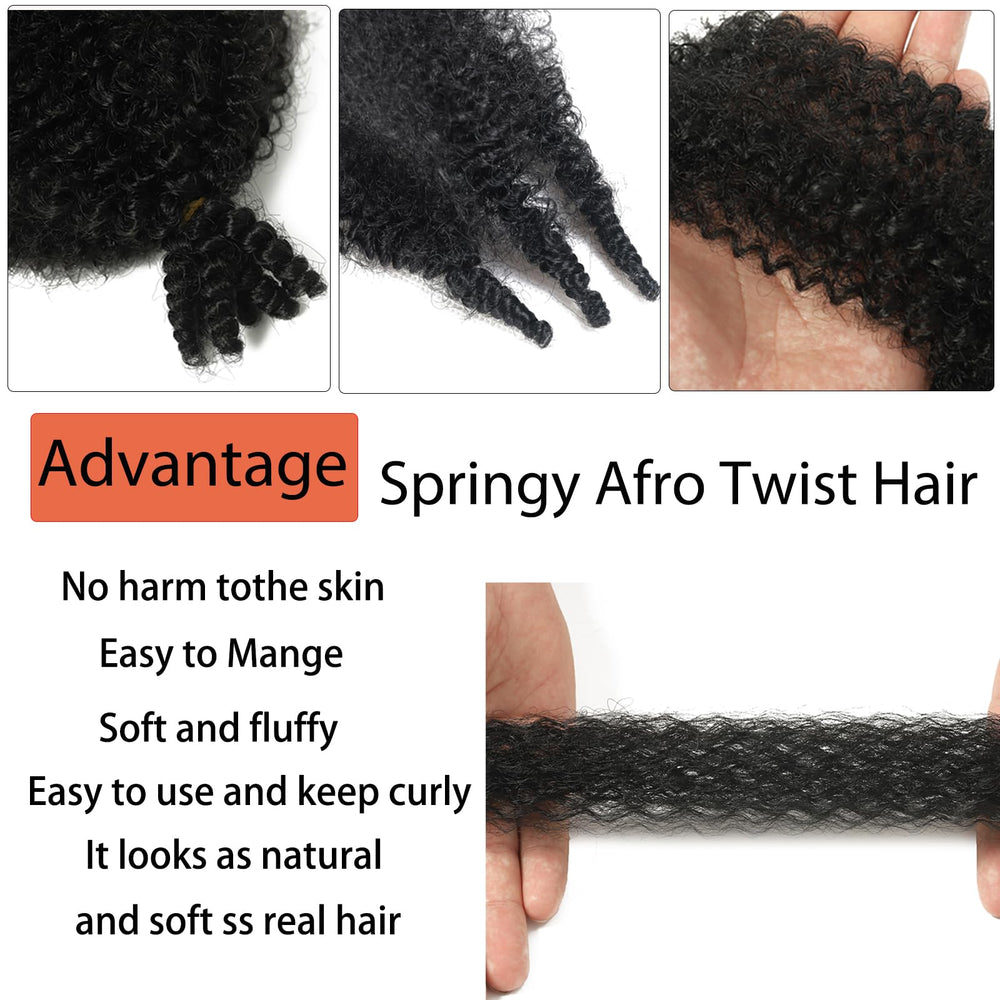 Kossys Afro twist hair close-up, soft feel ideal for comfortable all-day wear.