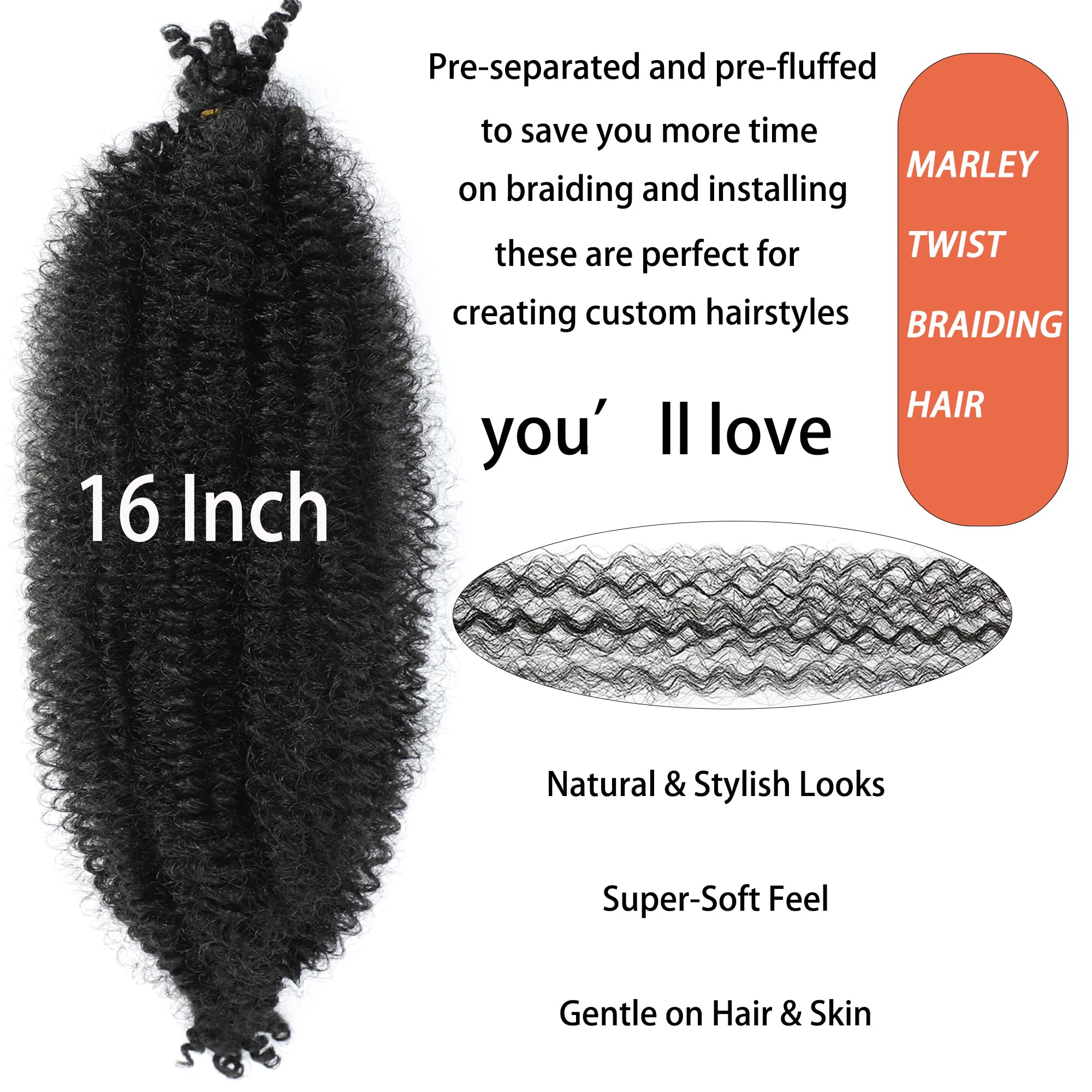 Kossys pre-separated fluffed hair, simplifies quick installation and consistent results.